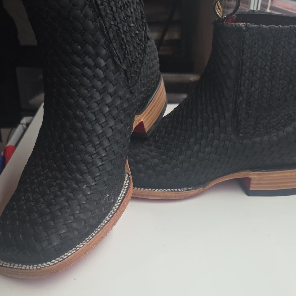 Alfa Western Men's Black Leather Boots